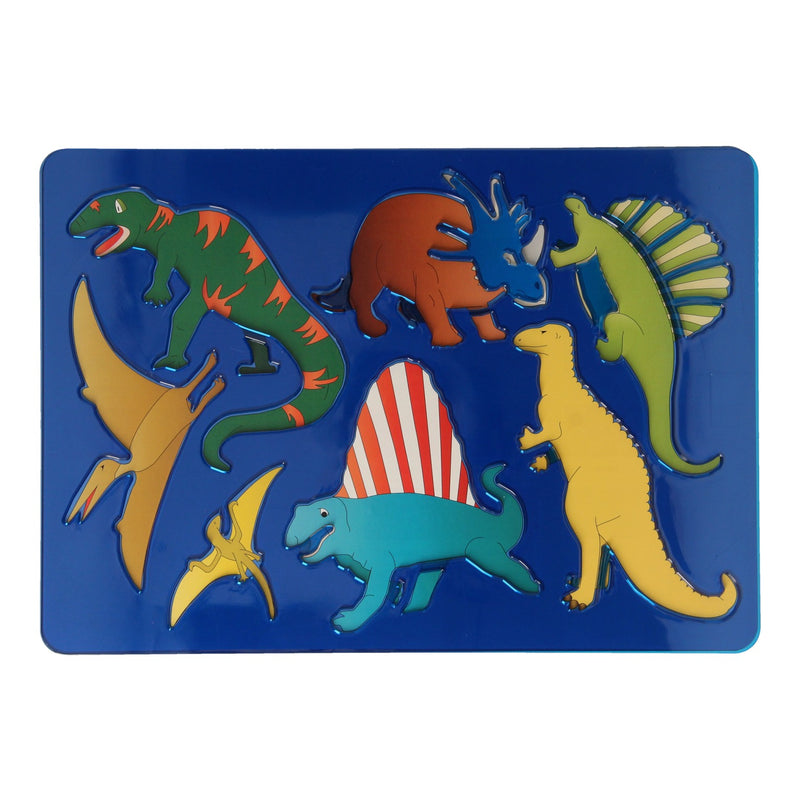 Tekensjabloon Blauw Dinosaurus, 27x19cm