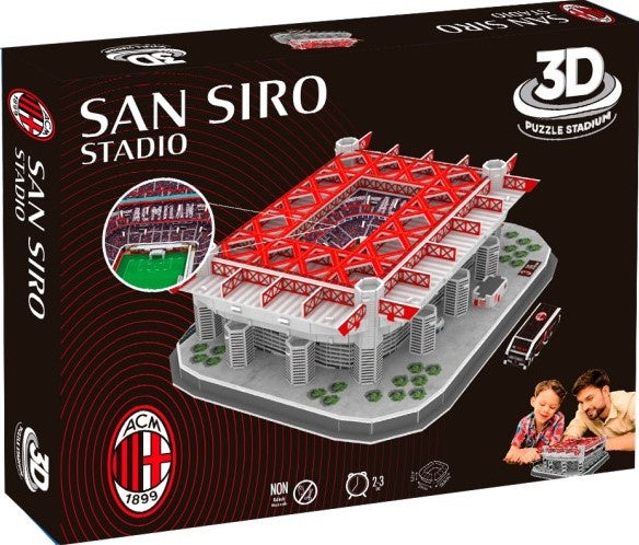 3D-puzzel AC Milan 29 x 23 cm foam rood 99-delig