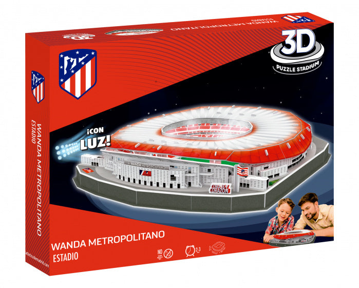 3D-puzzel led Atlético Madrid 38 cm rood 99-delig