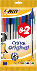 8+2 Bic Cristal pennen ass.