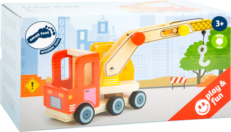 Small Foot - Houten Kraannwagen met Beweegbare Kraan
