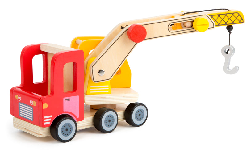 Small Foot - Houten Kraannwagen met Beweegbare Kraan