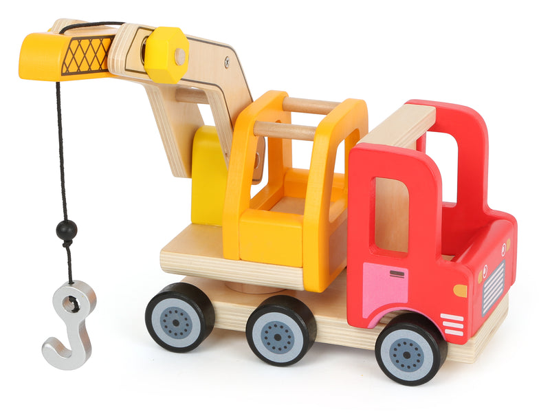 Small Foot - Houten Kraannwagen met Beweegbare Kraan