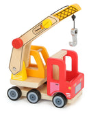Small Foot - Houten Kraannwagen met Beweegbare Kraan