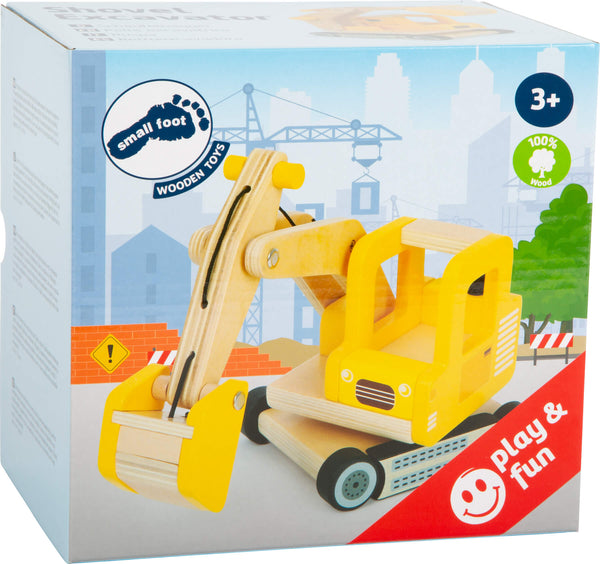 Small Foot - Houten Graafmachine Geel