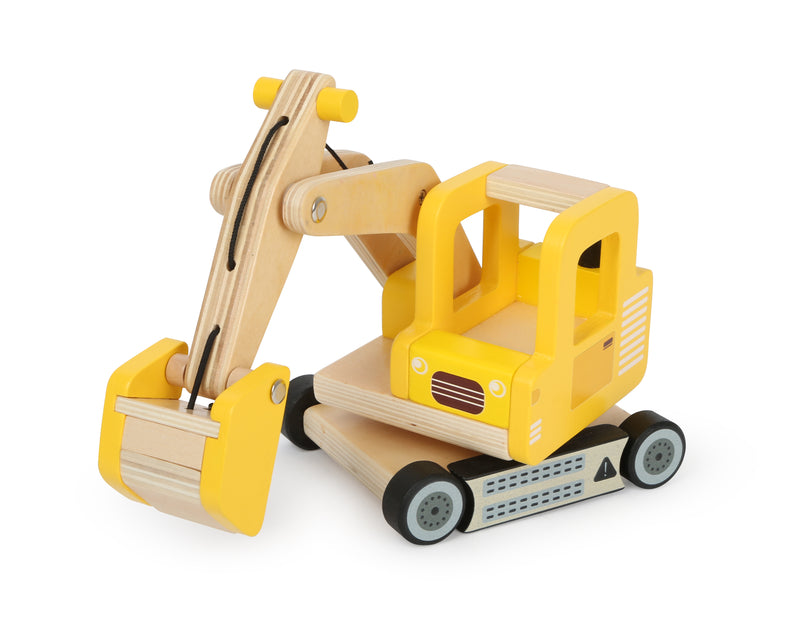 Small Foot - Houten Graafmachine Geel