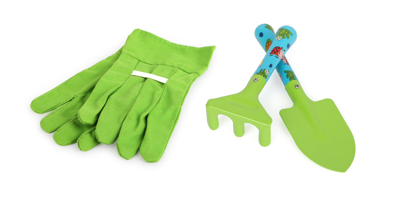 Small Foot - Tuingereedschap met Kruiwagen Groen, 8dlg.