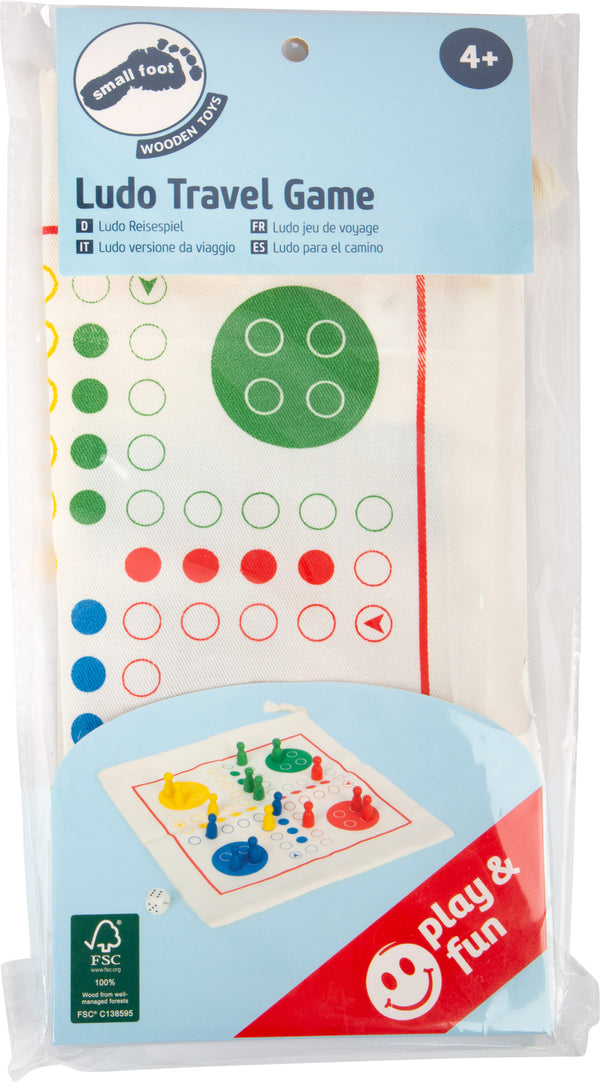 Small Foot - Houten Ludo in Katoenen Zakje