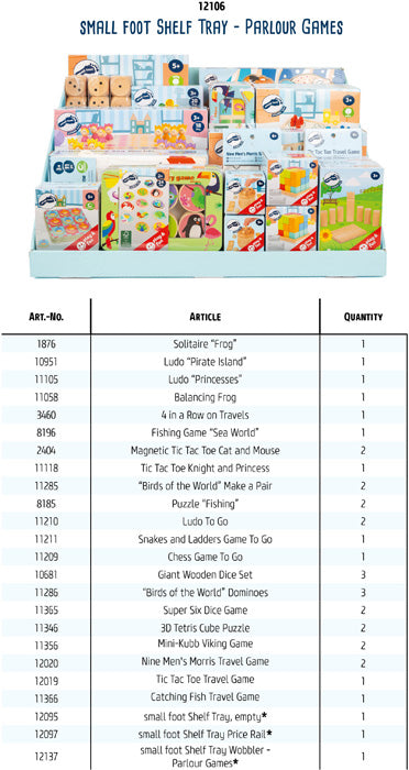 kleine voet Parlour Games plank lade