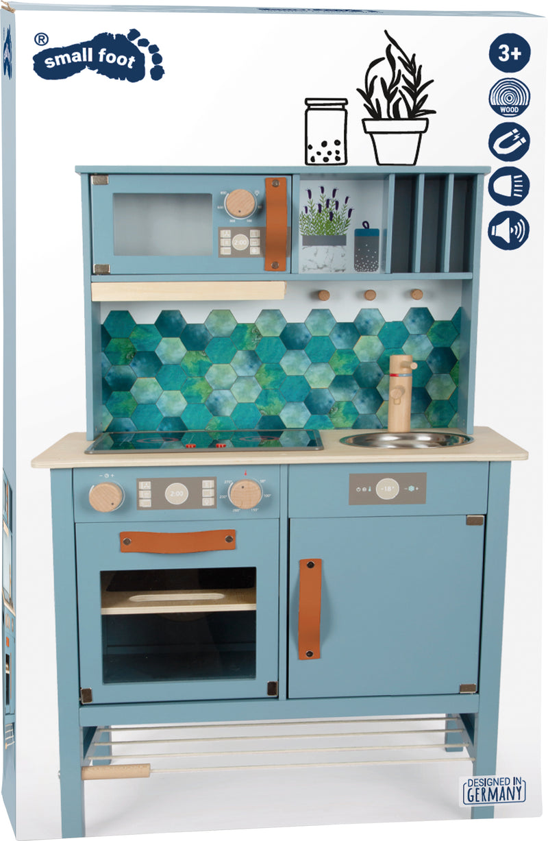 Small Foot  -  Houten Kinderkeuken Blauw, 7dlg.