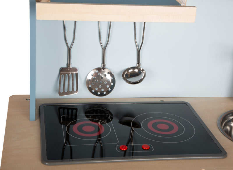 Small Foot  -  Houten Kinderkeuken Blauw, 7dlg.