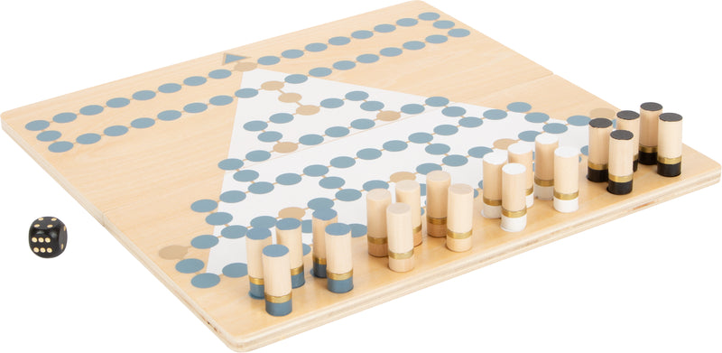 Small Foot - Barricade en Halma Houten Bordspel 2in1