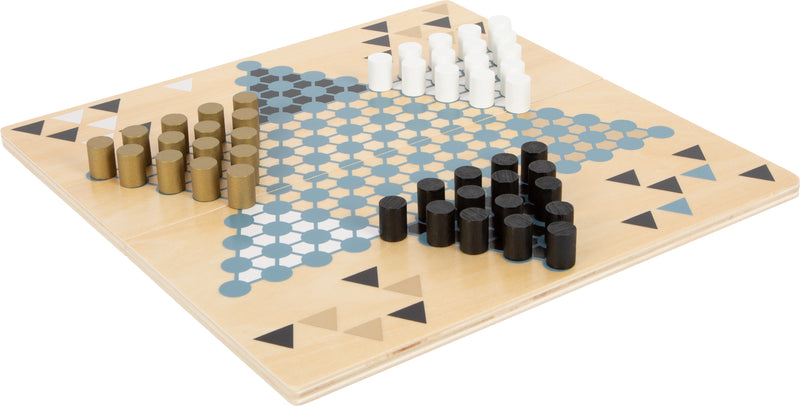 Small Foot - Barricade en Halma Houten Bordspel 2in1