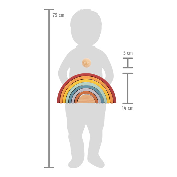 Small Foot - Houten Regenboog Bouw Bogen met Bal,