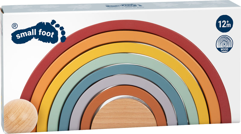 Small Foot - Houten Regenboog Bouw Bogen met Bal,