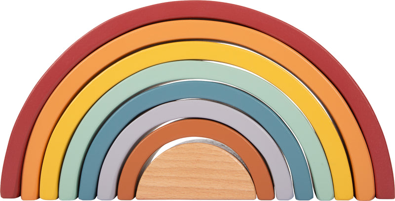 Small Foot - Houten Regenboog Bouw Bogen met Bal,