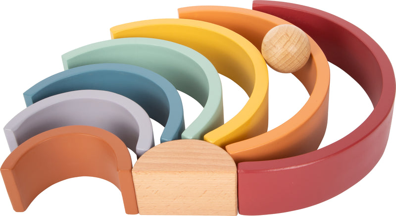 Small Foot - Houten Regenboog Bouw Bogen met Bal,