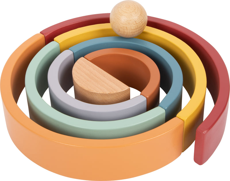 Small Foot - Houten Regenboog Bouw Bogen met Bal,