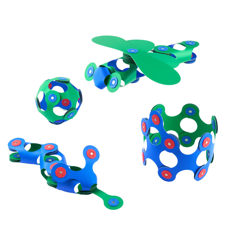 Clixo Magnetisch Bouwspeelgoed Itsy Pack Blauw/Groen, 18dlg.