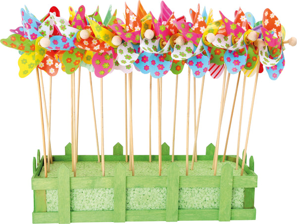 Small Foot - Houten Windmolen Bloemen 28cm, 24st.