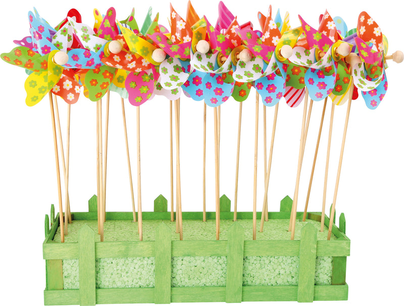 Small Foot - Houten Windmolen Bloemen 28cm, 24st.
