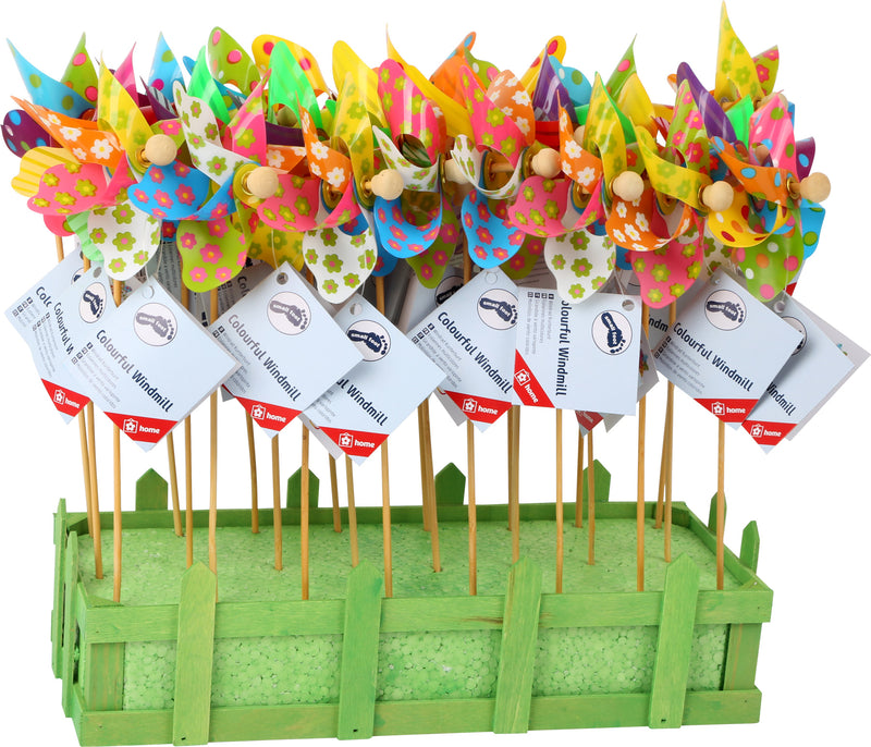 Small Foot - Houten Windmolen Bloemen 28cm, 24st.