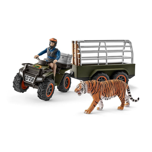 schleich WILD LIFE Quad met Aanhangwagen en Ranger 42351