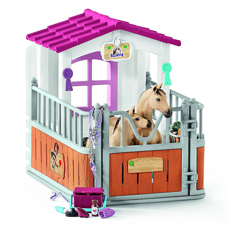 Schleich Paardenbox met Arabische Paarden en Verzorgster