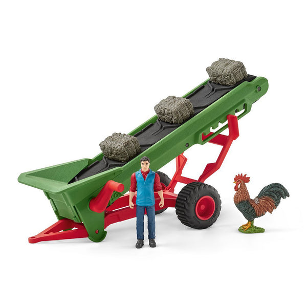 Schleich Hooi Transportband met Boer