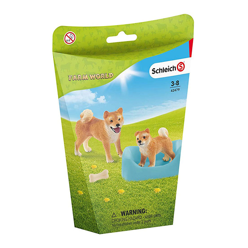 schleich FARM WORLD Shiba Inu Moeder en Pup 42479