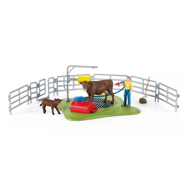 Schleich Happy Cow Wash Speelset