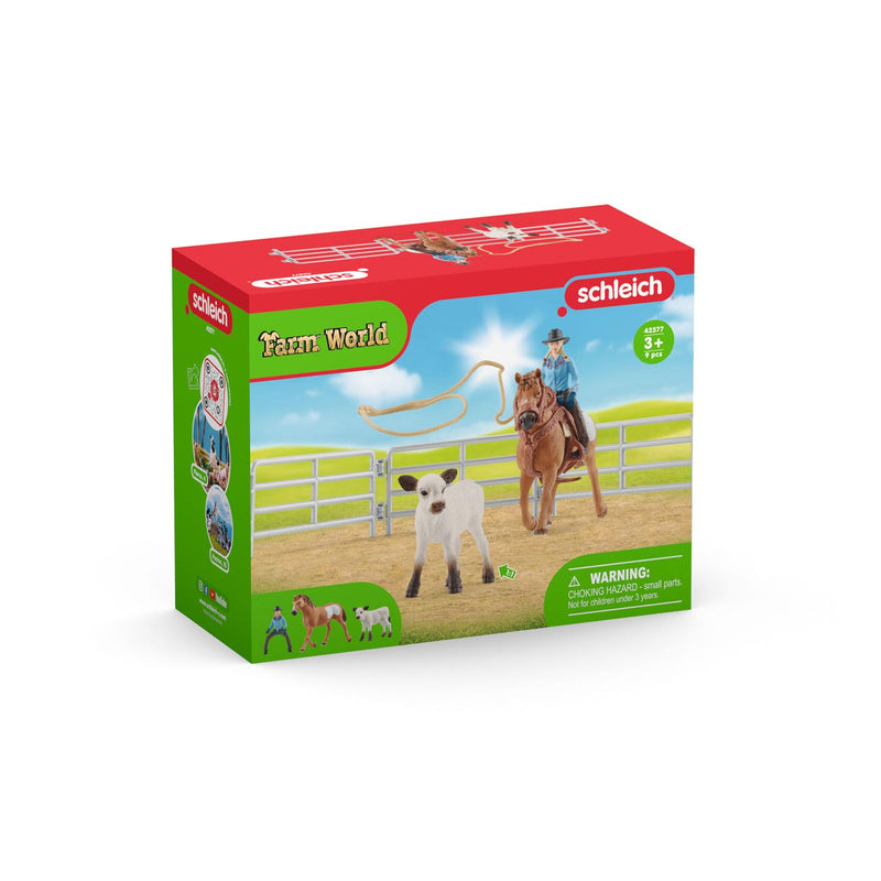 schleich FARM WORLD Team Roping met Cowgirl 42577