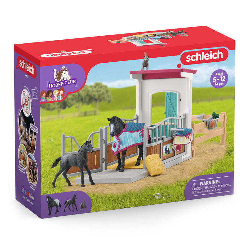 schleich HORSE CLUB Paardenbox met merrie en veulen - 42611