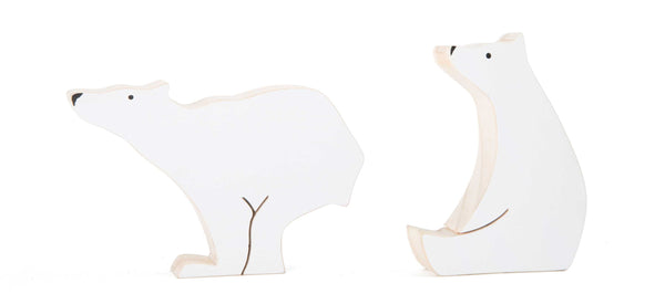Decoratie Houten Ijsbeertjes
