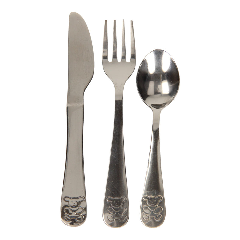 Bestekset RVS, 3dlg. - Blauw