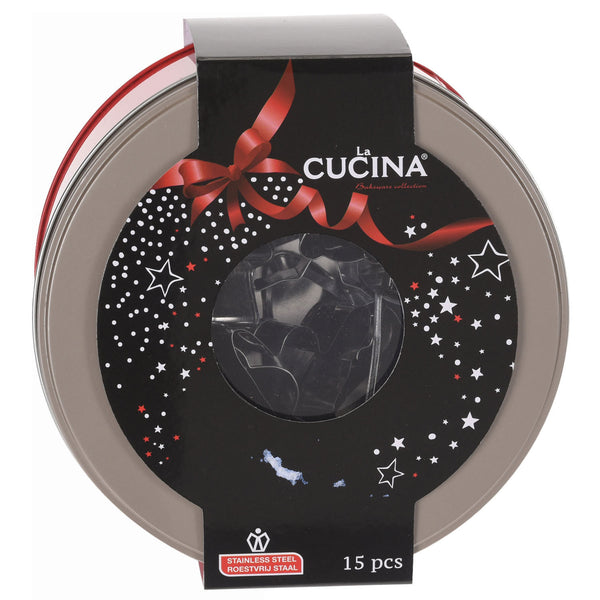 Uitsteekvormen Kerst 15 stuks in blik