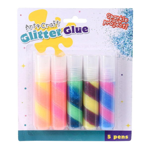 Glitterlijm 20ml set van 5 stuks