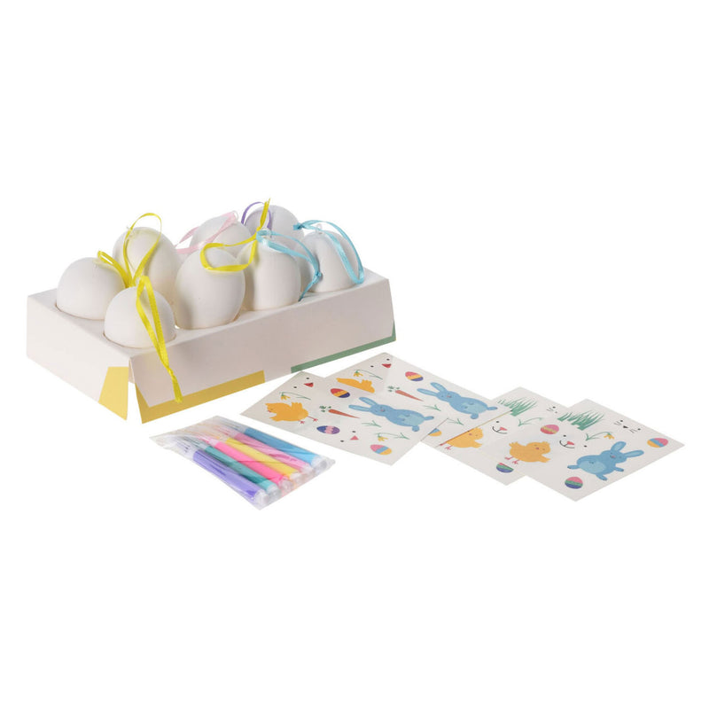 Hobbyset Pasen - 8 Versiereieren met Stickers en Stiften