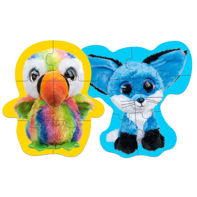 Lumo Stars Vormenpuzzel 4in1 - Papegaai en Vossen