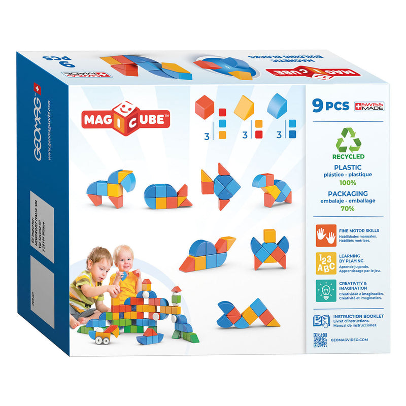 Geomag Magicube 3 Shapes Recycled Animals, 9dlg.