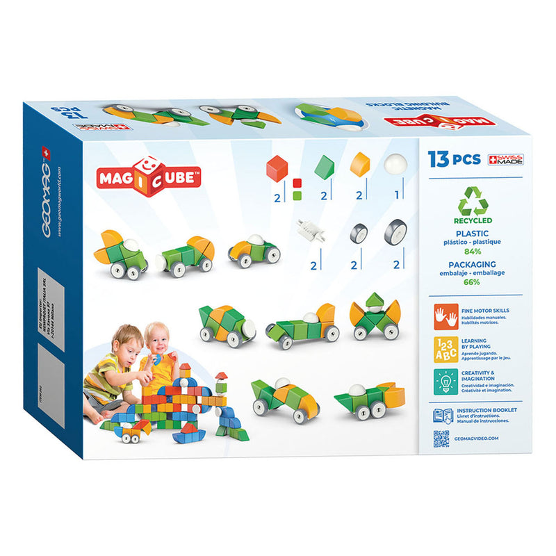 Geomag Magicube 4 Shapes Recycled Wheels, 13dlg.