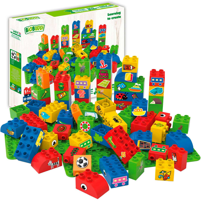 BiOBUDDi Blokken met 2 Basisplaten, 60dlg.