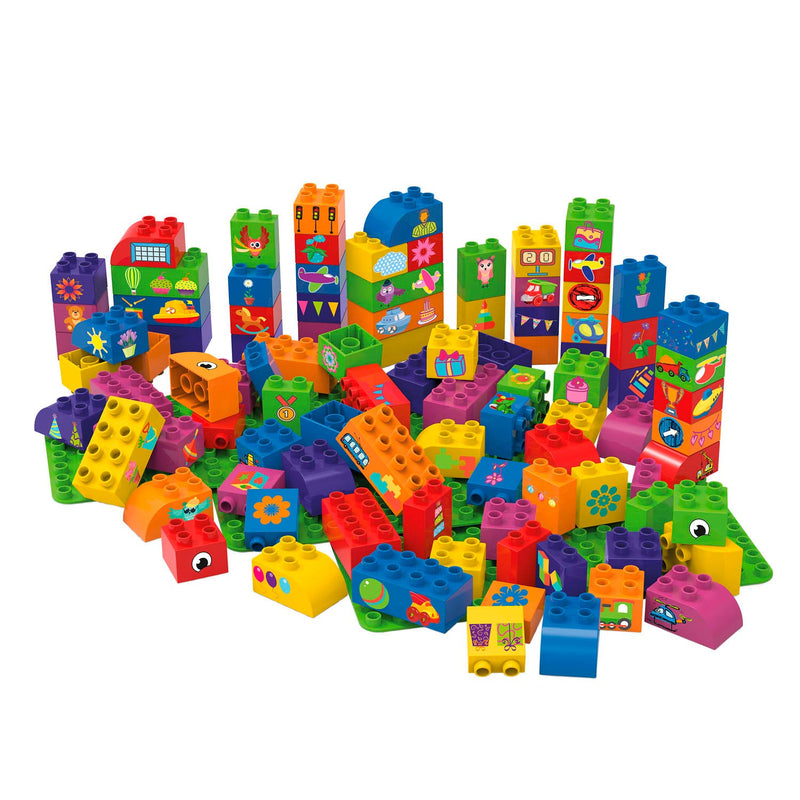 BiOBUDDi Educatieve Bouwset met Grondplaten, 100dlg.