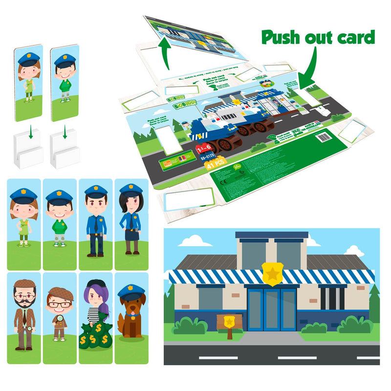 BiOBUDDi Bouwset Politiebureau, 41dlg.