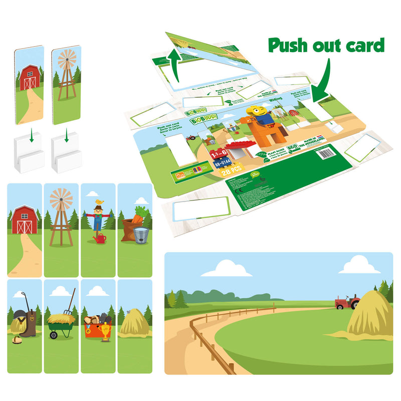 BiOBUDDi Bouwset Manege Paardrijden, 28dlg.