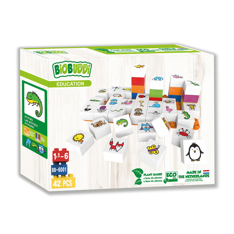 BiOBUDDi Educatie Bouwset Dieren, 42dlg.