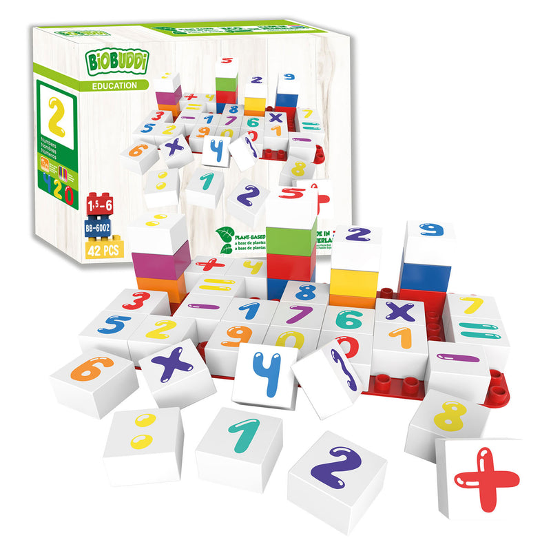 BiOBUDDi Educatie Bouwset Getallen, 42dlg.