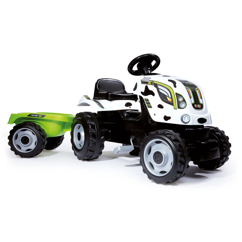 Smoby Tractor met Trailer - Koeienprint