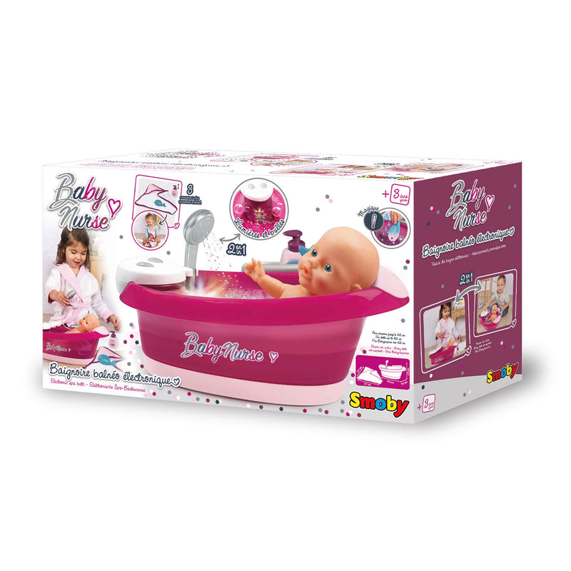 Smoby Baby Nurse Poppenbad met Bubbels en Licht