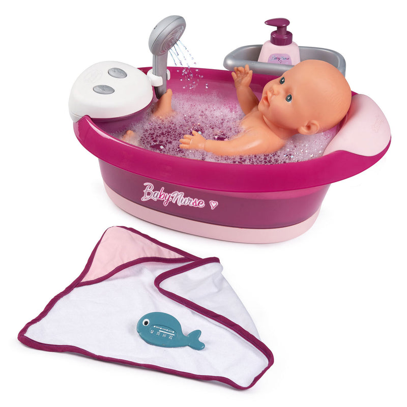 Smoby Baby Nurse Poppenbad met Bubbels en Licht